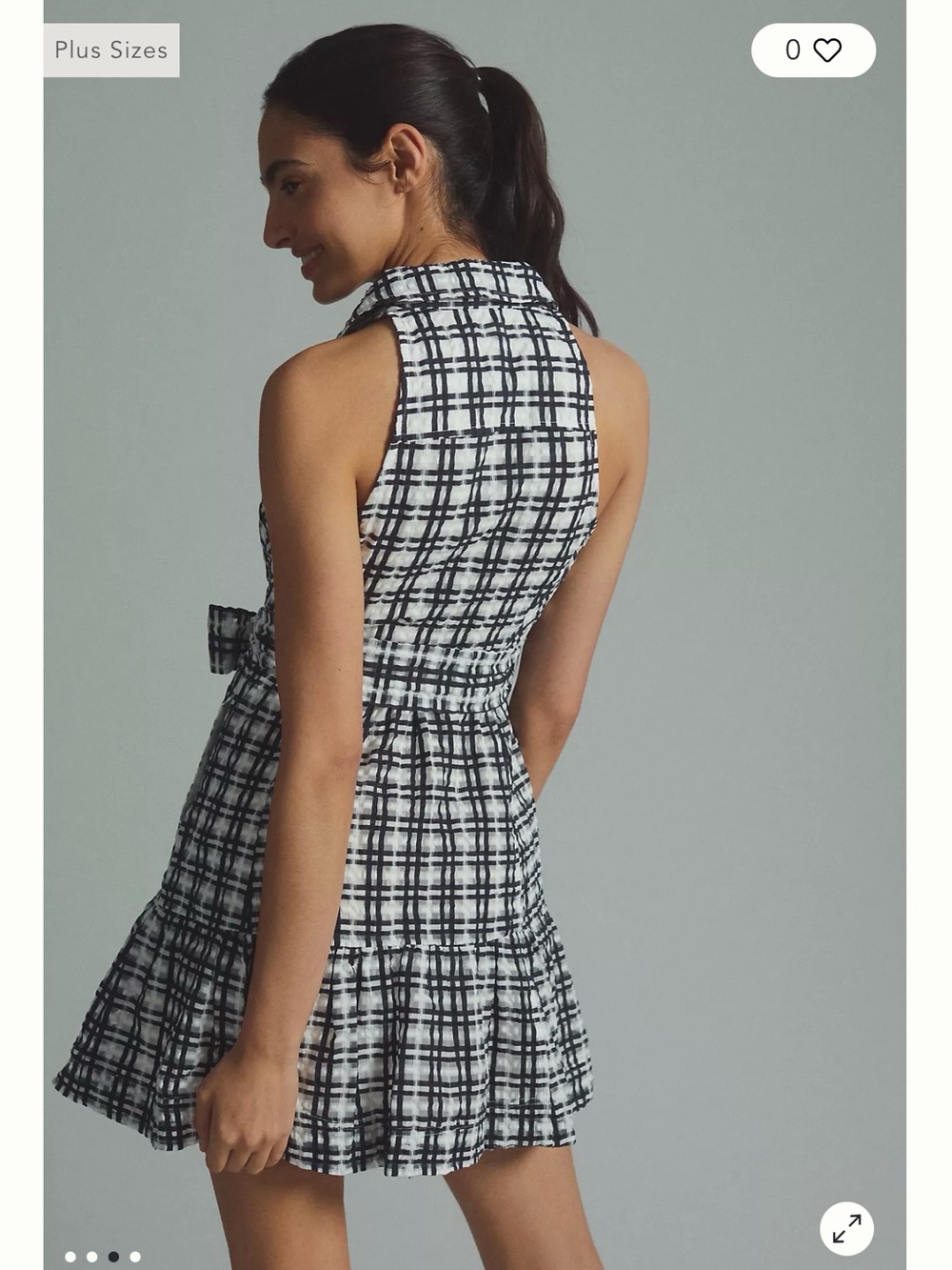 Maeve Plaid Mini Shirt Dress - Picture 2 of 6